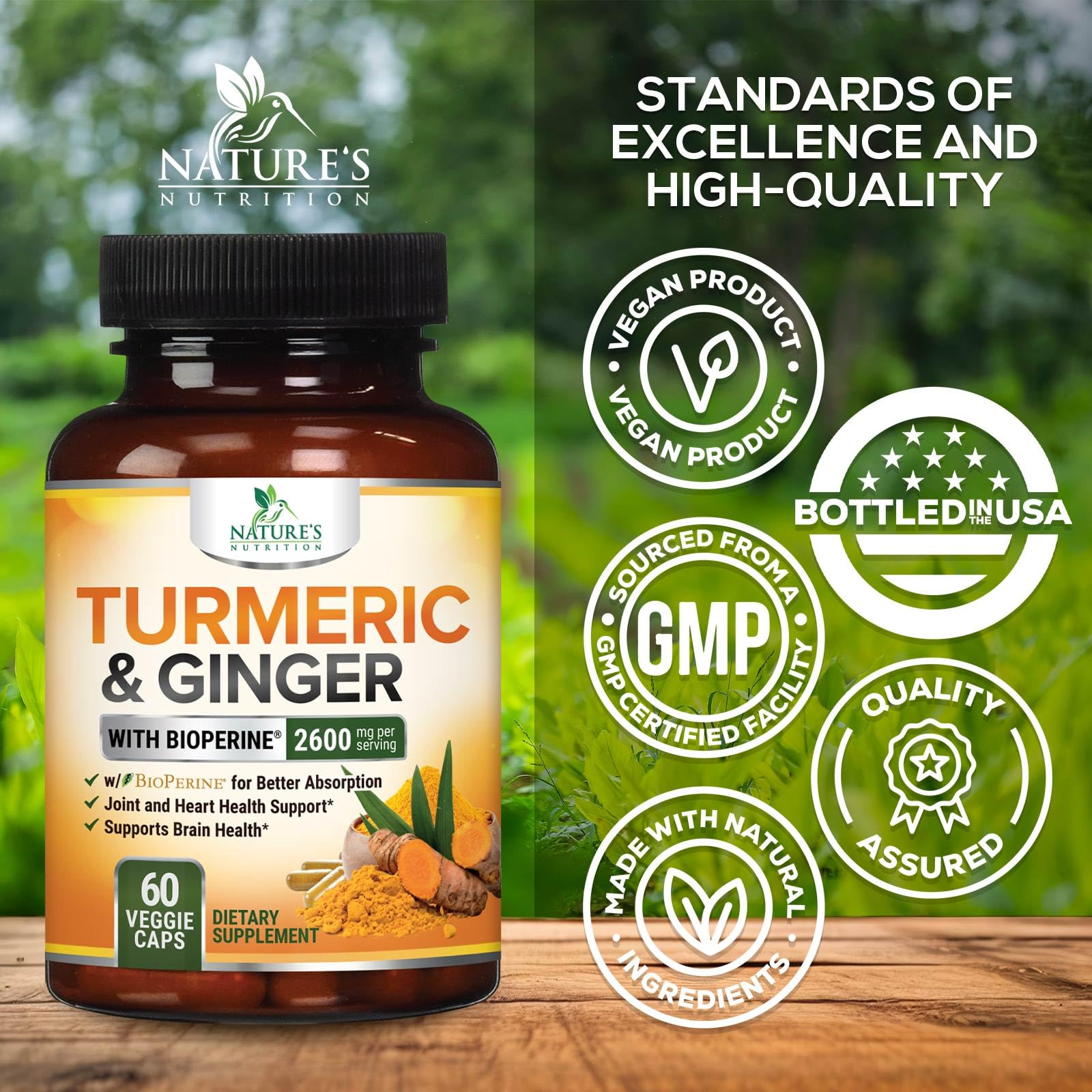 Amazon.com: Turmeric Curcumin Supplement 2600mg - 95% Curcuminoids